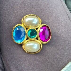 Vintage signed  M.Jent brooch